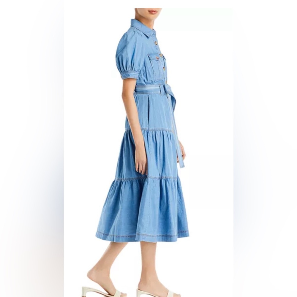 Derek Lam Light Blue Denim Shirt Dress - Picture 2 of 9